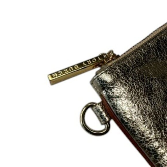 Tory Burch Metallic Gold Zipper Wristlet - Picture 4 of 6